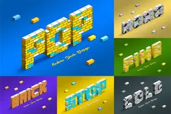 استایل دیوار آجری فتوشاپ