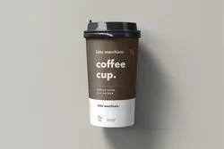 6 موکاپ لیوان کاغذی قهوه درب دار یکبار مصرف