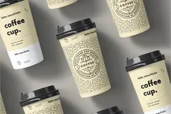 6 موکاپ لیوان کاغذی قهوه درب دار یکبار مصرف