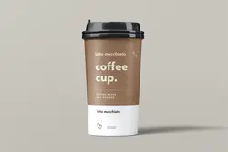 6 موکاپ لیوان کاغذی قهوه درب دار یکبار مصرف