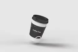 5 موکاپ لیوان قهوه درب دار یکبار مصرف