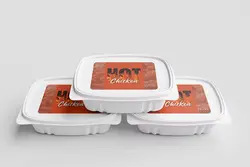 موکاپ ظرف یکبار مصرف غذا