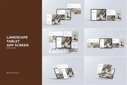 موکاپ اپ تبلت حالت افقی