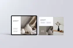 موکاپ اپ تبلت حالت افقی