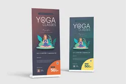 طرح بنر رول آپ کلاس یوگا