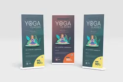 طرح بنر رول آپ کلاس یوگا