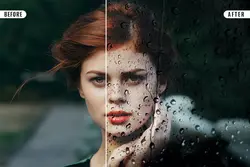 افکت عکس قطره باران