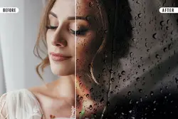 افکت عکس قطره باران