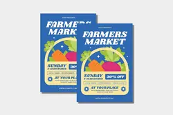 طرح تراکت سبزی مارکت و پست و استوری