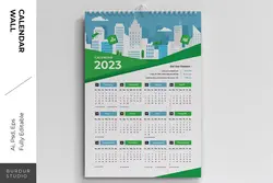 طرح تقویم دیواری 2023 با تم مالی