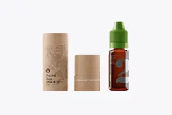 موکاپ قطره چکان با تیوب کاغذ کرافت