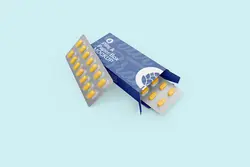 موکاپ جعبه بسته بندی قرص