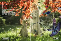 افکت سنجاقک و کرم شب تاب PNG