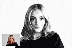 اکشن فتوشاپ افکت هنری نقطه نگاری