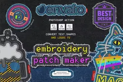 اکشن فتوشاپ افکت گلدوزی و خیاطی