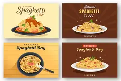 14 طرح وکتور روز جهانی اسپاگتی و ماکارونی