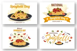 14 طرح وکتور روز جهانی اسپاگتی و ماکارونی