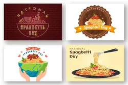 14 طرح وکتور روز جهانی اسپاگتی و ماکارونی