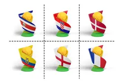 طرح پرچم های جام قهرمانی فوتبال PSD