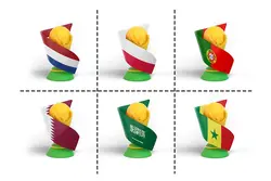 طرح پرچم های جام قهرمانی فوتبال PSD