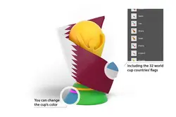 طرح پرچم های جام قهرمانی فوتبال PSD