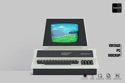 موکاپ رایانه قدیمی