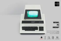 موکاپ رایانه قدیمی