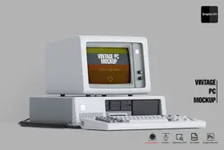 موکاپ کامپیوتر قدیمی