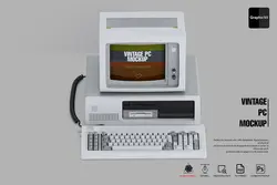 موکاپ کامپیوتر قدیمی