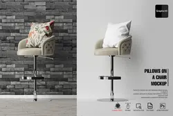 موکاپ بالش روی صندلی