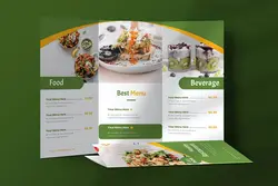 طرح بروشور منوی غذای سالم رستوران