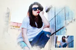 اکشن فتوشاپ افکت نقاشی آبرنگی عکس