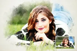 اکشن فتوشاپ افکت نقاشی آبرنگی عکس