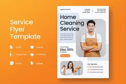 طرح تراکت نظافت منزل و ساختمان