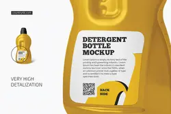 موکاپ بطری مواد شوینده پلاستیکی