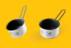 موکاپ ماهیتابه و تابه پخت و پز