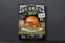 طرح وکتور تراکت فست فود و همبرگر