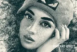 اکشن فتوشاپ افکت لک و خط و خش پرتره