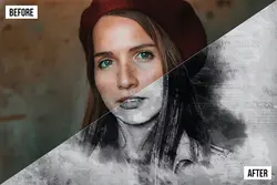 اکشن فتوشاپ افکت عکس روزنامه قدیمی