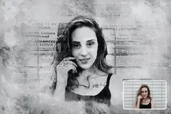 اکشن فتوشاپ افکت عکس روزنامه قدیمی