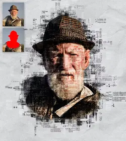 اکشن فتوشاپ تبدیل عکس به پوستر روزنامه‌ای هنری