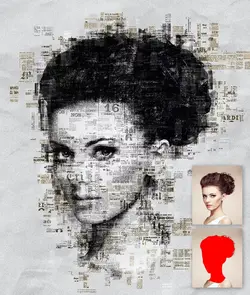 اکشن فتوشاپ تبدیل عکس به پوستر روزنامه‌ای هنری