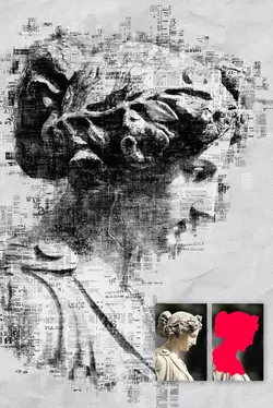 اکشن فتوشاپ تبدیل عکس به پوستر روزنامه‌ای هنری