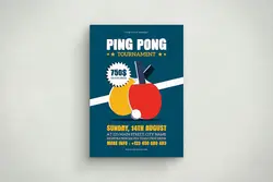 طرح تراکت مسابقات پینگ پنگ (تنیس روی میز)