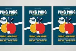 طرح تراکت مسابقات پینگ پنگ (تنیس روی میز)
