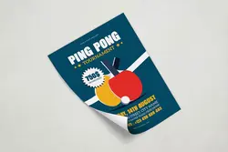 طرح تراکت مسابقات پینگ پنگ (تنیس روی میز)