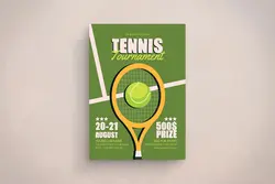 طرح تراکت مسابقات تنیس