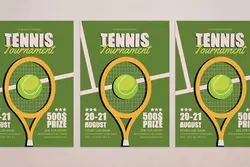 طرح تراکت مسابقات تنیس