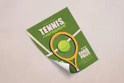 طرح تراکت مسابقات تنیس