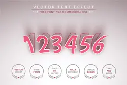 استایل متن برجسته و جدا شده سایه دار برای ایلاستریتور